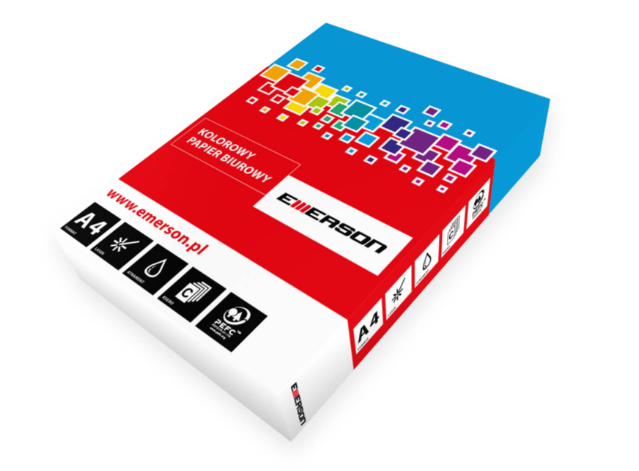 Papier kolorowy - Emerson - niebieski ciemny A4 500'