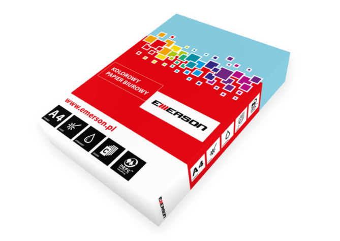 Papier kolorowy - Emerson - niebieski A4 500'
