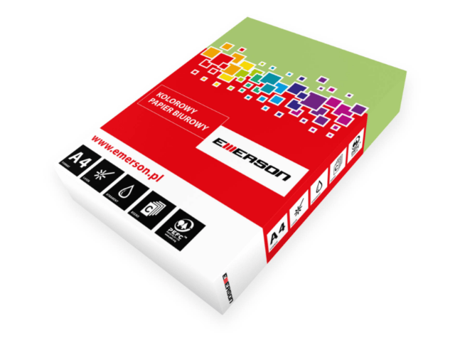 Papier kolorowy - Emerson - zielony A4 500'