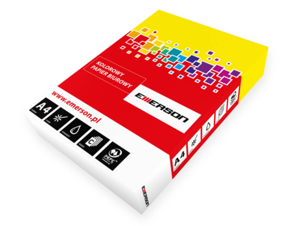 Papier kolorowy - Emerson - żółty A4 500'