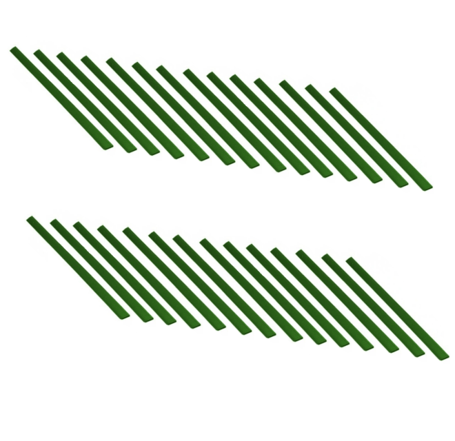 LISTWY WSUWANE DO BINDOWANIA oprawa dokumentów - 25 sztuk - ZIELONE - 3 mm